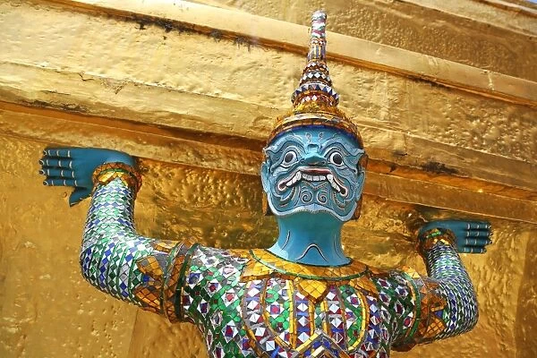 Yaksha Demon Statue, Wat Phra Kaew, Temple of the Emerald Buddha Complex, Bangkok, Thailand