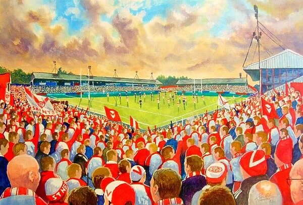 knowsley road stadium fine art st helens rugby