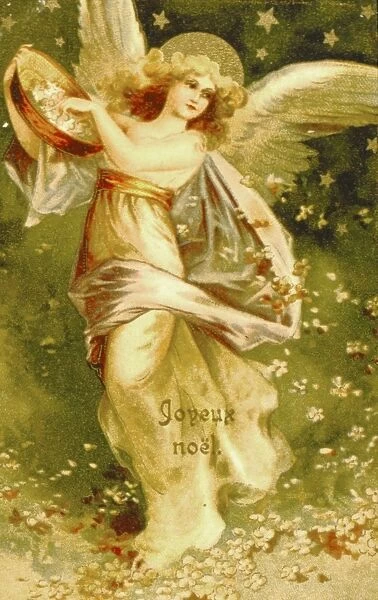 Angel on a French Christmas card