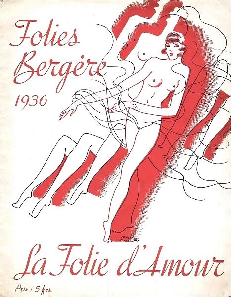 Cover of souvenir brochure for La Folie d Amour