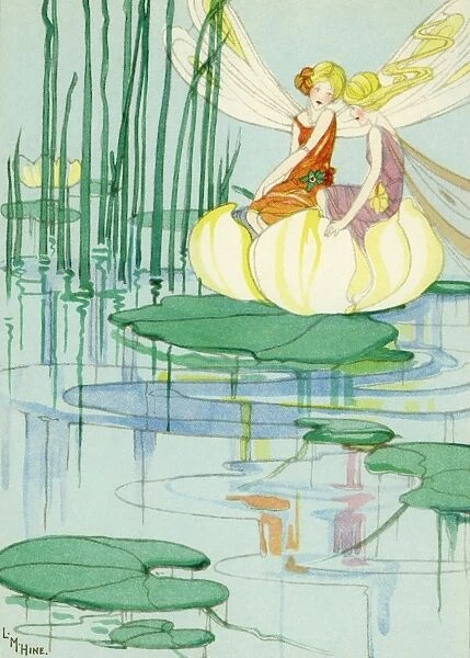 Fairies on a lily pad