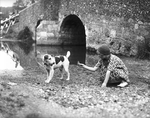 Girl and Terrier