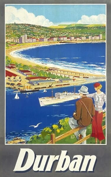 Poster advertising Durban, South Africa