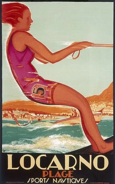 Poster advertising Locarno beach in Nice