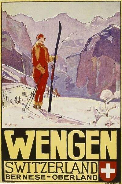 Poster design for Wengen, Switzerland
