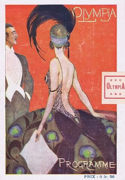 Programme cover for Olympia music hall, Paris, 1921
