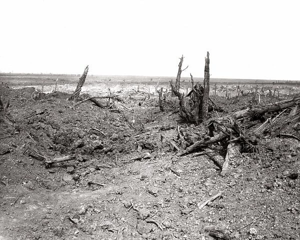 Remains of the main road of Guillemont, France, WW1