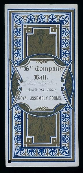 Ticket to a regimental ball, Royal Assembly Rooms