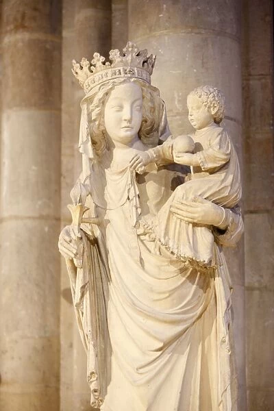 14th century Virgin and Child in Notre-Dame of Paris cathedral