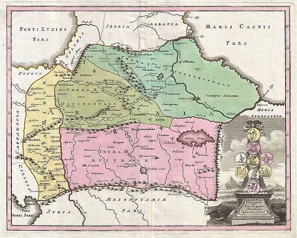 1720 Weigel Map Of The Caucuses Including Armenia