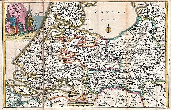 1747 La Feuille Map Of Holland Topography Cartography