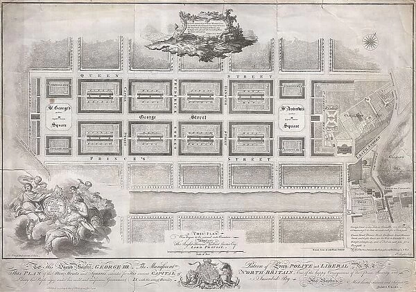 1768 James Craig Map Of New Town Edinburgh Scotland