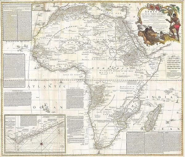 1787 Boulton Sayer Wall Map Of Africa Topography