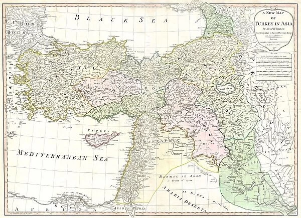 1794 D'Anville Map Of Turkey Iraq And Palestine