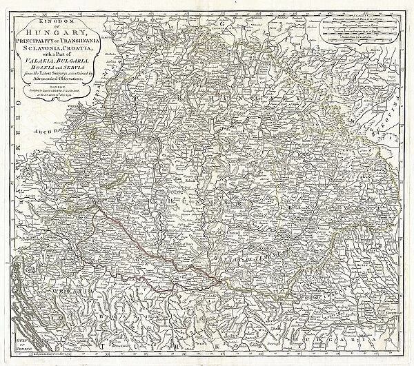 1794 Laurie And Whittle Map Of Hungary And Transylvania