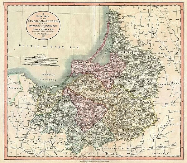 1799 Cary Map Of Prussia And Lithuania John Cary