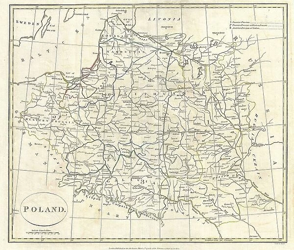 1799 Clement Cruttwell Map Of Poland And Lithuania