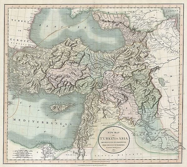 1801 Cary Map Of Turkey Iraq Armenia And Sryia
