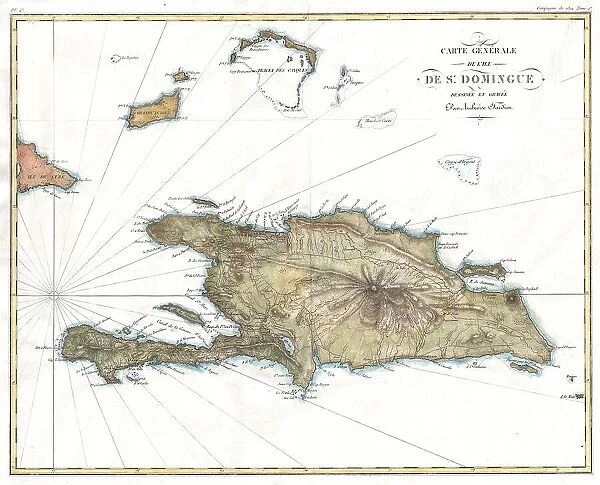 1802 Tardieu Map Of Santo Domingo Or Hispaniola