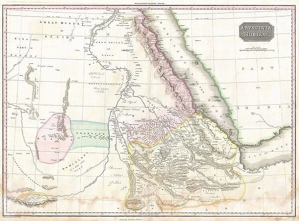 1818 Pinkerton Map Of Nubia Sudan And Abyssinia
