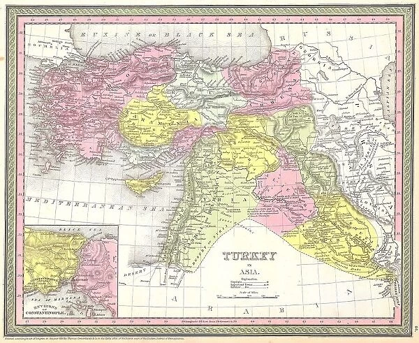 1850 Mitchell Mitchell Map Of Turkey In Asia