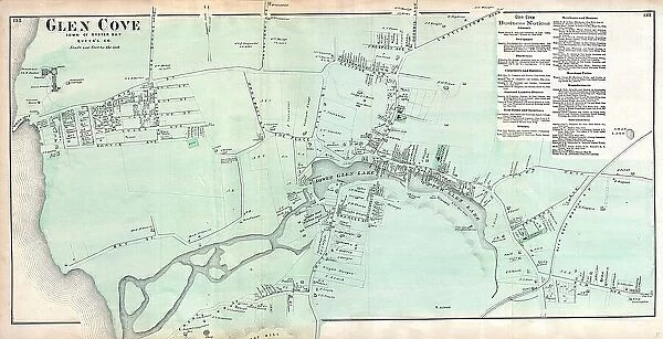 1873 Beers Map Of Glen Cove Queens New York City