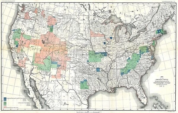 1888 Topographic Survey Map Of The United States