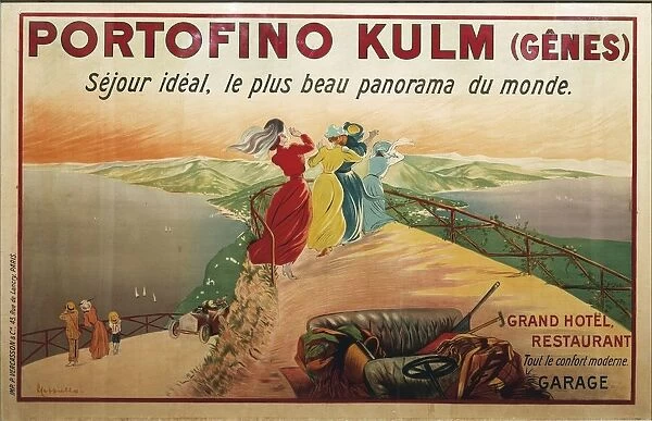 Advertisement for Portofino hote, Portofino Kulm, illustration by Leonetto Cappiello, poster