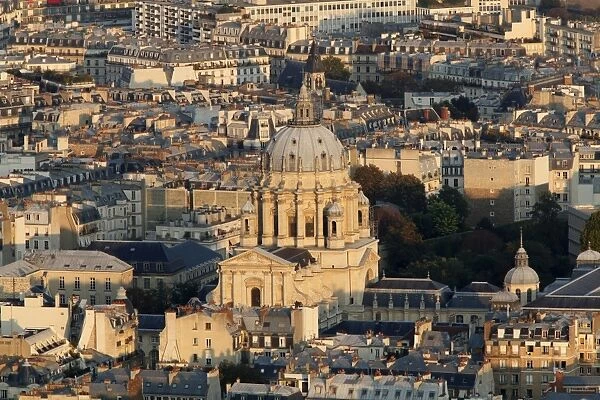 Aerial view of Paris around Val of Grace church