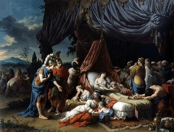 Alexander the Great at the Deathbed of the wife of Darius III 1785. Oil on canvas