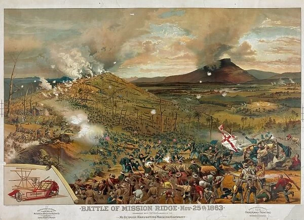 American Civil War 1861-1865. Chattanooga Campaign: Battle of Missionary Ridge, 25 November 1863