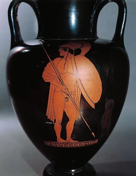 Detail of amphora depicting Nestor, 5th Century B. C