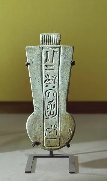 Amulet of Darius I (521-486 BC), siliceous majolica