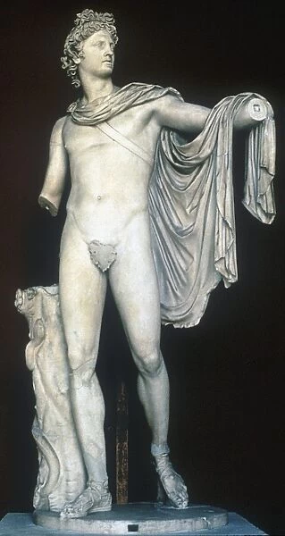 Apollo Belvedere Ancient Greek (c400-323 BC) marble statue. Apollo  /  Helios god of music
