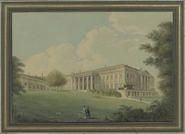 Austria, Vienna, Prince Andrey Razumovsky Palace by Eduard Gurk, watercolor