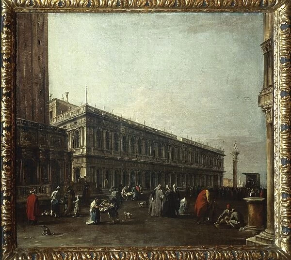 Austria, Vienna, View of Piazzetta San Marco and Libreria Marciana in Venice
