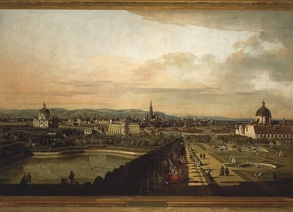 Austria, Vienna, View of Vienna from the Belvedere