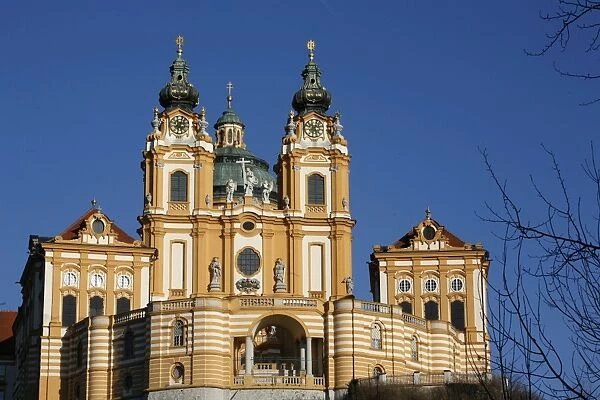 The baroque exterior of Melk Abbey