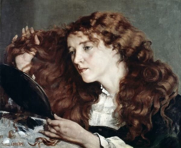 The Beautiful Irish Girl, 1866. Frank Courbet (1819-1877) French painter, Realist