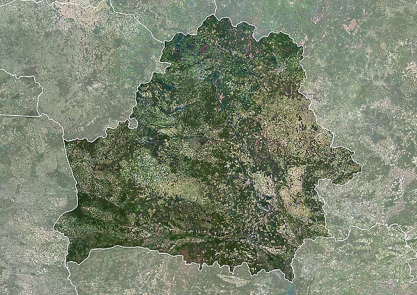 Belarus with borders and mask