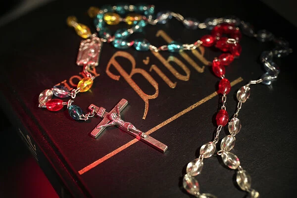Bible and prayer beads