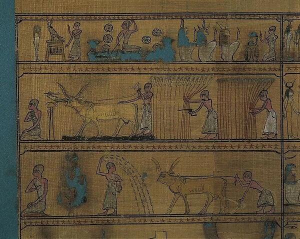 Book of the Dead of priest Hornedjitef, agricultural work in Afterlife