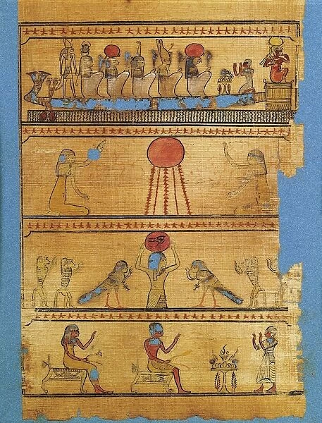 Book of the Dead of priest Hornedjitef, homage to sun god Ra