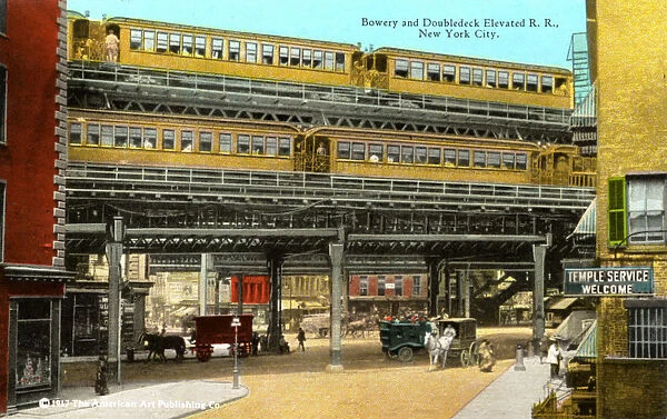Bowery and Double Deck Railroad, New York