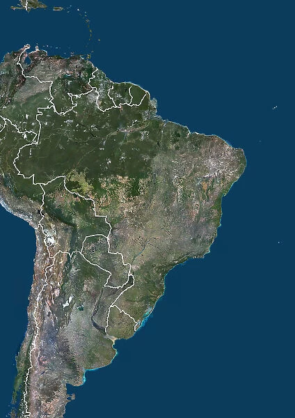 Brazil Brazil and neighbouring countries with borders