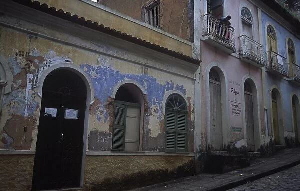 Brazil, Maranhao State, Sao Luis, Historic Centre, Buildings in Rua do Giz