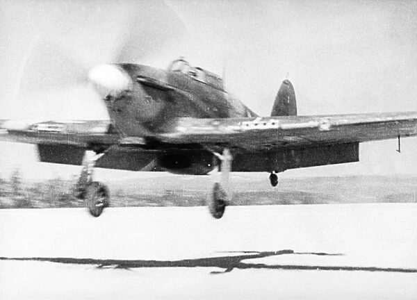 A british hawker hurricanes landing in the ussr during world war 2