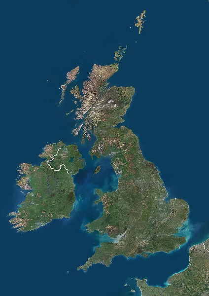 British Isles with borders