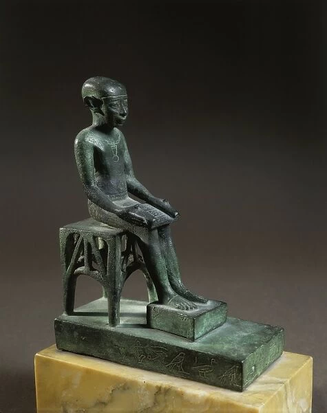 Bronze ex-voto depicting Imhotep, architect of pyramids of Giza