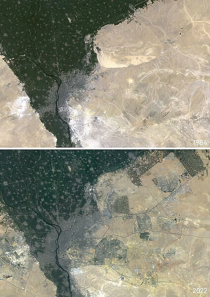 Cairo, Egypt in 1984 and 2022